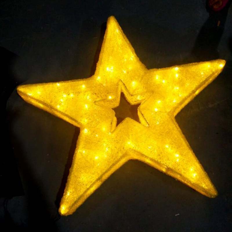 Decoraciones navideñas de estrellas LED Luces de LED blancas cálidas Estrellas