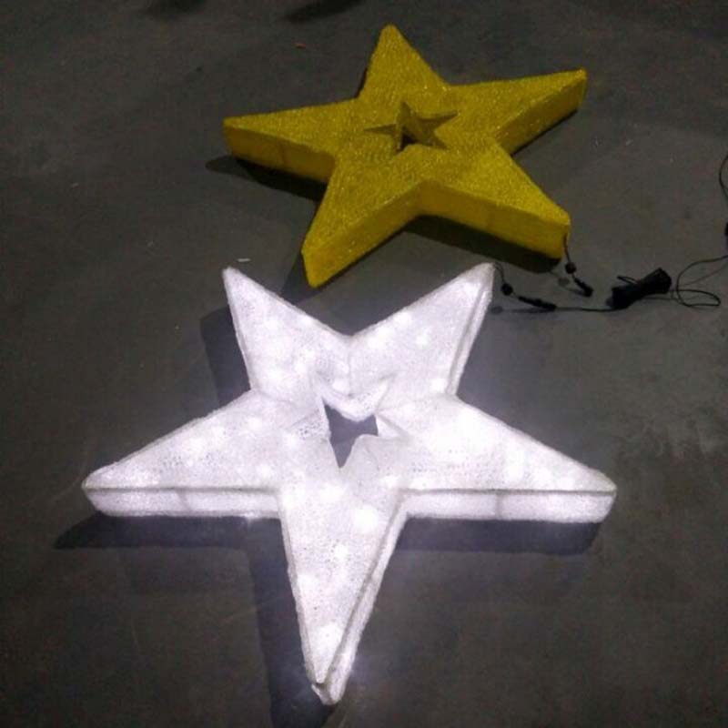 Decoraciones navideñas de estrellas LED Luces de LED blancas cálidas Estrellas