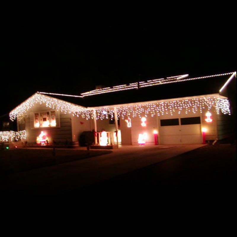 Luces de carámbano de LED Luces de carámbano de Navidad Luces de cadena de Navidad al aire libre Decoraciones