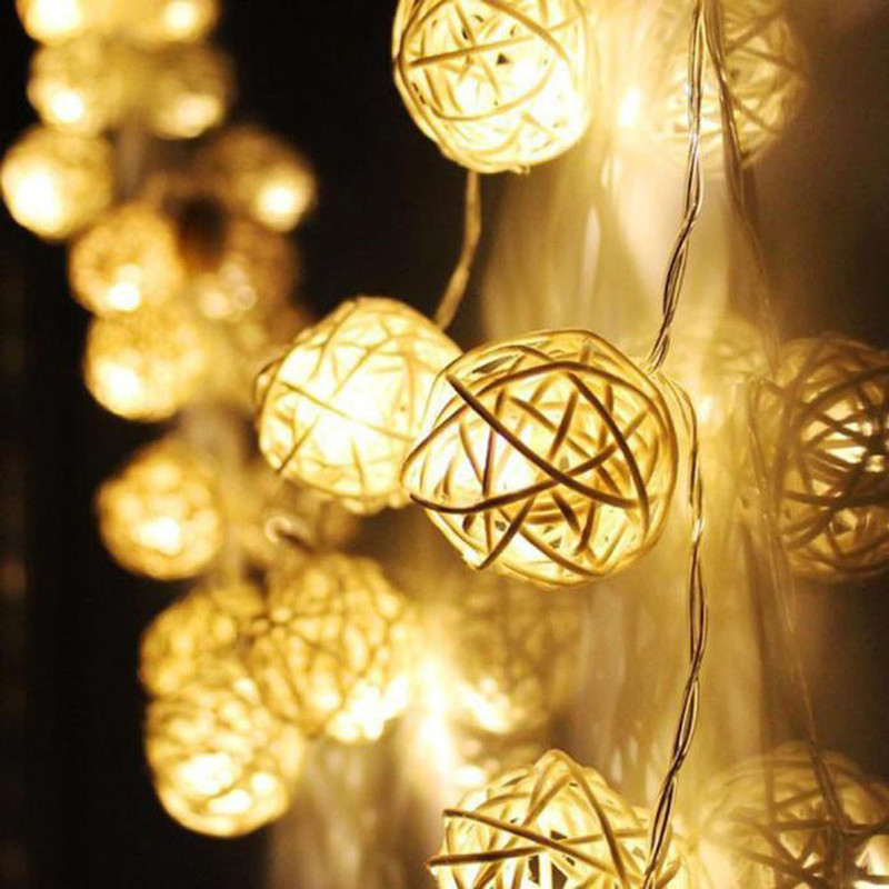 10 luces de la secuencia del LED 1.2M guirnalda de cuento de hadas al aire libre blanco cálido para el festival de Navidad decoración del banquete de boda