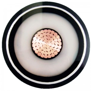 Cable de alimentación de núcleo único de voltaje extra alto de 220kv XLPE con revestimiento de Al corrugado