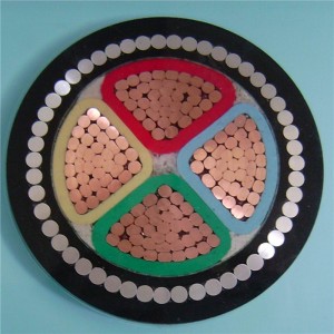 4x300mm2 cable blindado de núcleo Swa 4 eléctrico con armadura de alambre de acero