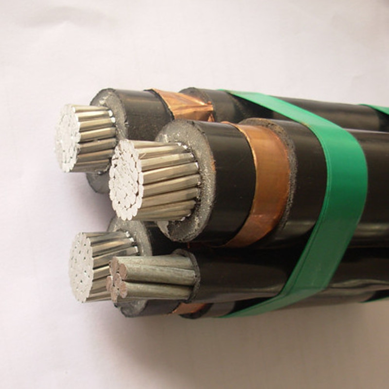 Cable de conductor de paquete de antena de cobre / aluminio MV 6.35 / 11KV 3x95mm2 3X185mm2