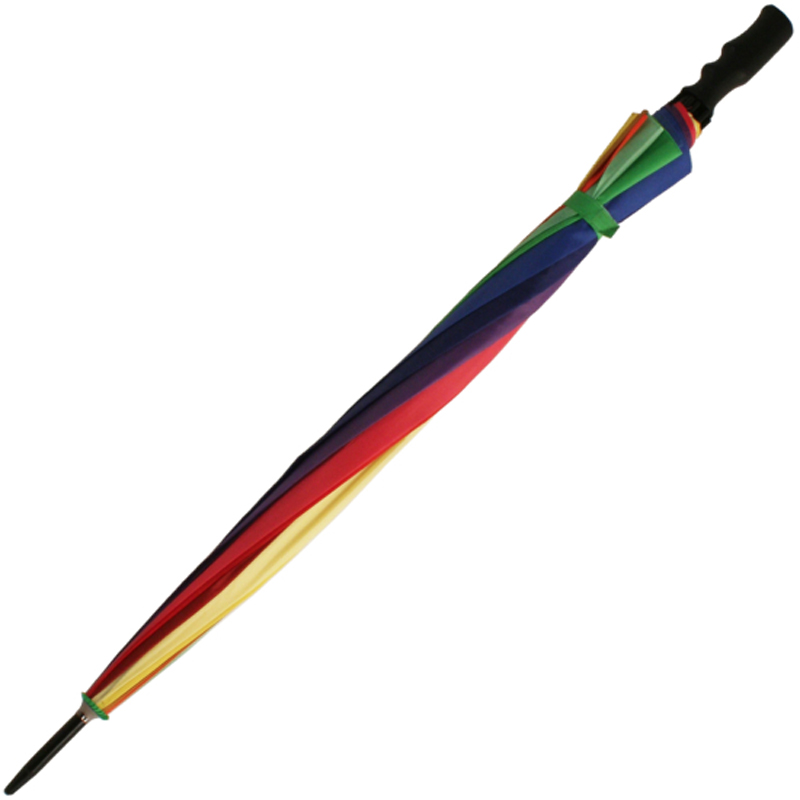 Paraguas colorido modificado para requisitos particulares del golf de la prenda impermeable del arco iris del logotipo para la promoción
