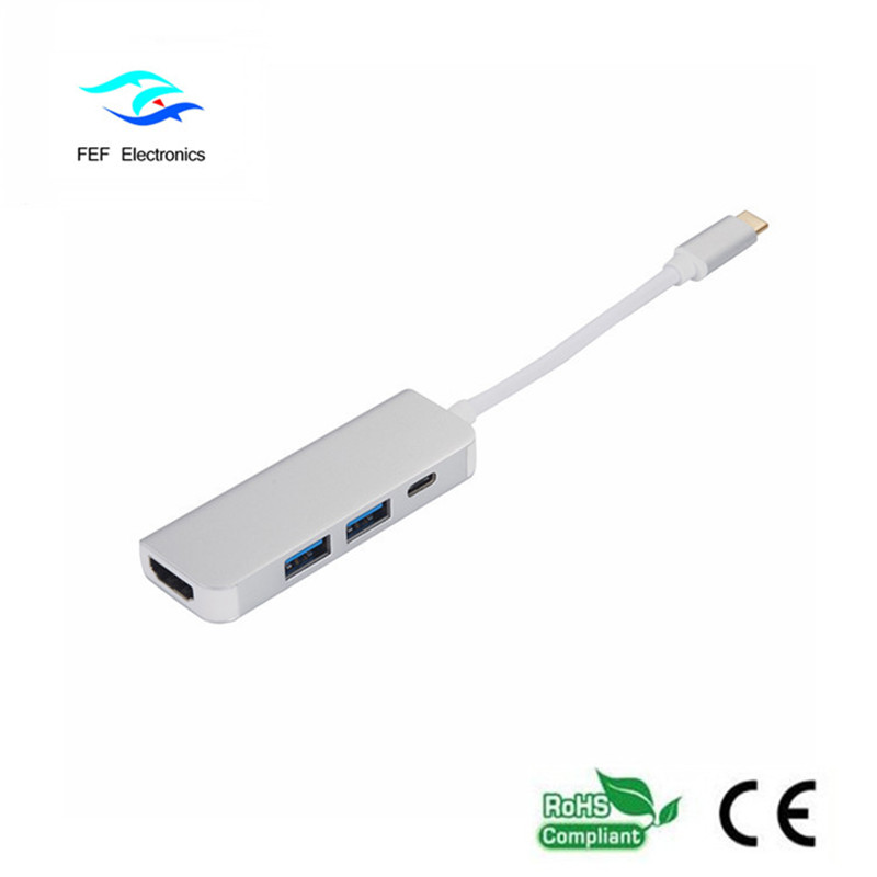 Tipo de USB c / HDMI hembra + 2 * USB3.0 Hembra + SD + TF Convertidor Código: FEF-USBIC-022