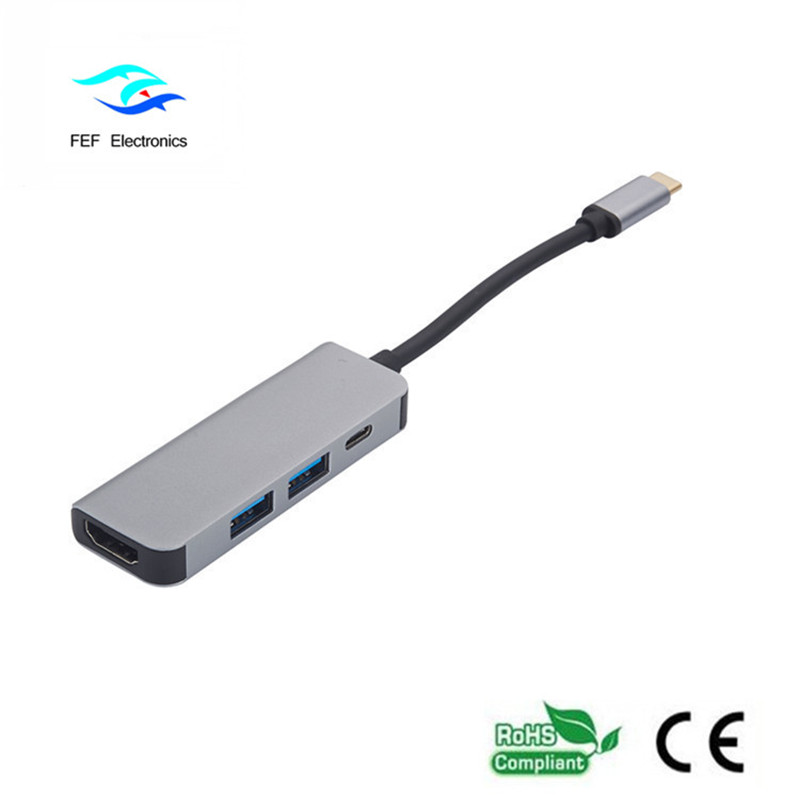Tipo de USB c / HDMI hembra + 2 * USB3.0 Hembra + SD + TF Convertidor Código: FEF-USBIC-022