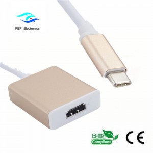 USB tipo c a usb3.0 hembra + HDMI hembra + convertidor PD caja metálica FEF-USBIC-005A