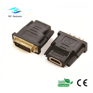 Adaptador DVI (18 + 1) macho a HDMI hembra Código: FEF_HD-001