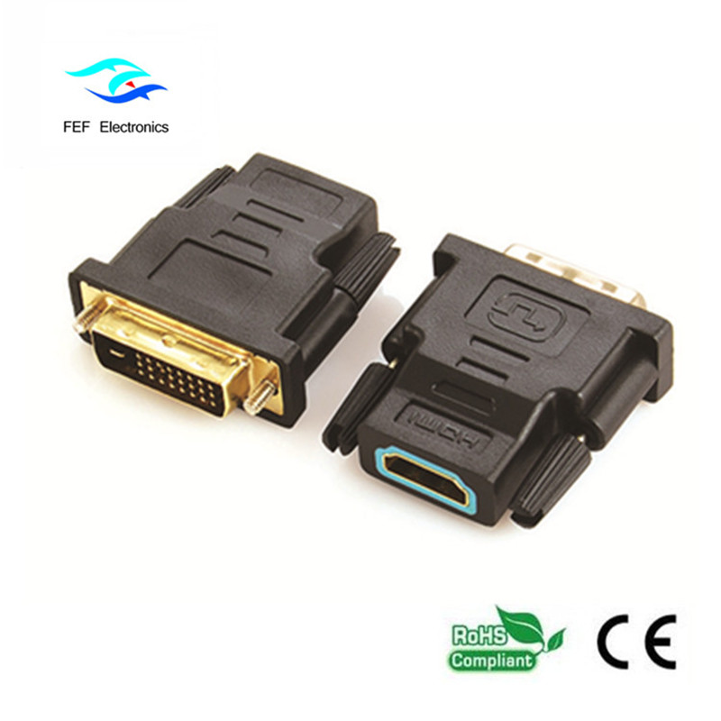 Adaptador DVI (18 + 1) macho a HDMI hembra Código: FEF_HD-001