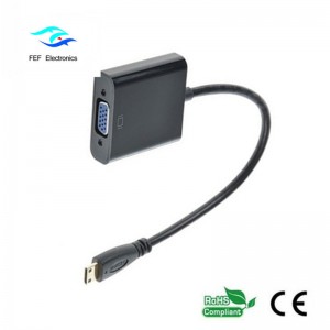 Mini convertidor HDMI macho a VGA hembra Código: FEF-HIC-004