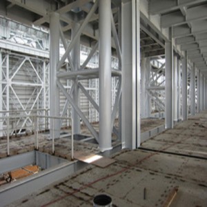 Recubrimiento resistente al fuego para estructura de acero.