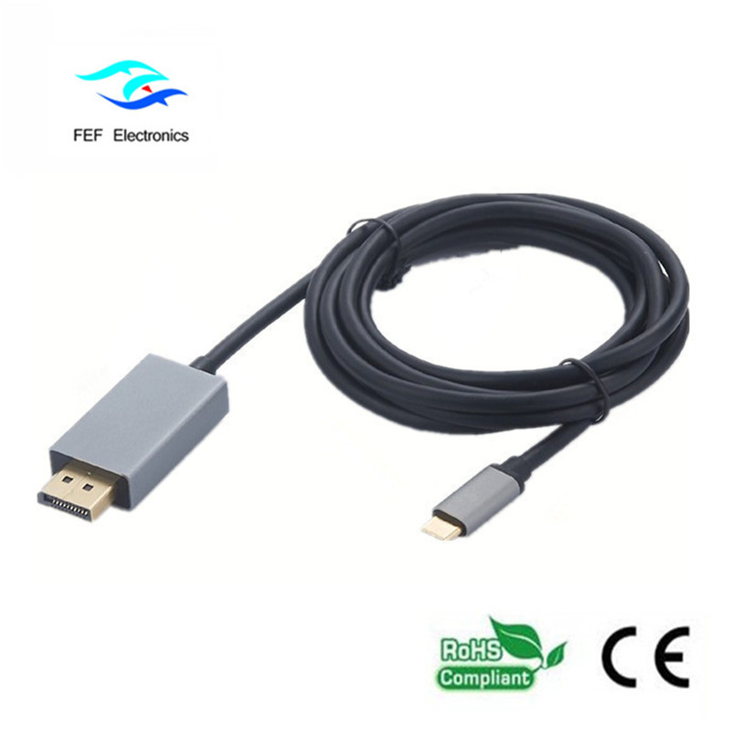 USB TYP-C a Mini Displayport Convertidor macho ABS Código de carcasa: FEF-USBIC-014