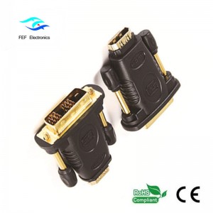 Adaptador DVI (24 + 1) macho a HDMI hembra oro / níquel Código: FEF-HD-005