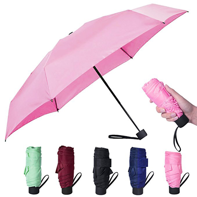 5 paraguas plegable tamaño mini paraguas lluvia personalizado 5 paraguas plegable para dama