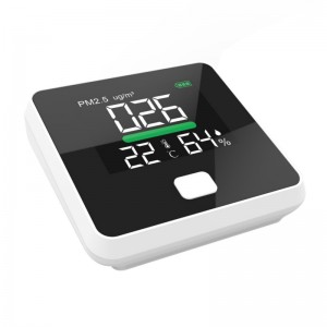 Monitor de contaminación de la calidad del aire, detector de polvo, medidor de temperatura y humedad, sensor, probador; Detecte el polvo de micras PM2.5 / PM10 / PM1.0, pruebe el gas compuesto orgánico volátil TVOC en interiores