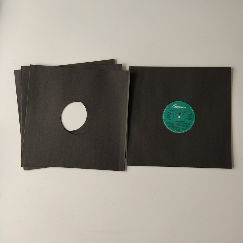 Protectores internos de mangas interiores de almacenamiento de discos LP de vinilo negro de 33 rpm