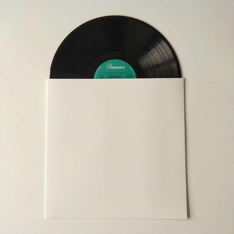 12 Cartón de color blanco LP / Tapa de registro Sin agujero