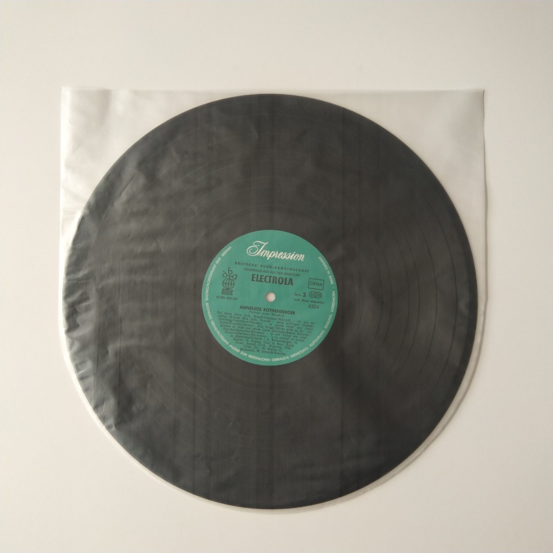 12 Funda interior antiestática de vinilo LP de fondo redondo