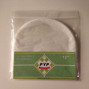 12 Funda interior antiestática de vinilo LP de fondo redondo