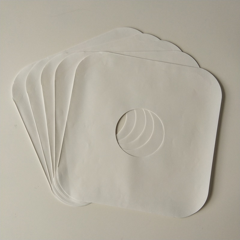 12 Libro blanco LP Record Sleeve 33 RPM Esquinas redondas con agujero