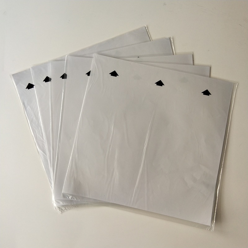 12 Funda interior antiestática de papel de arroz LP con impresión de logotipo personalizada