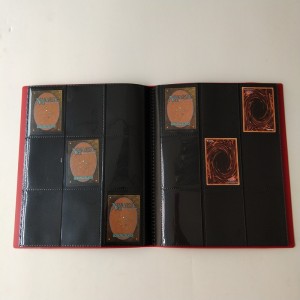 9-Pocket Red Gaming Card Collectors Portfolios Álbumes Carpetas para tarjetas estándar