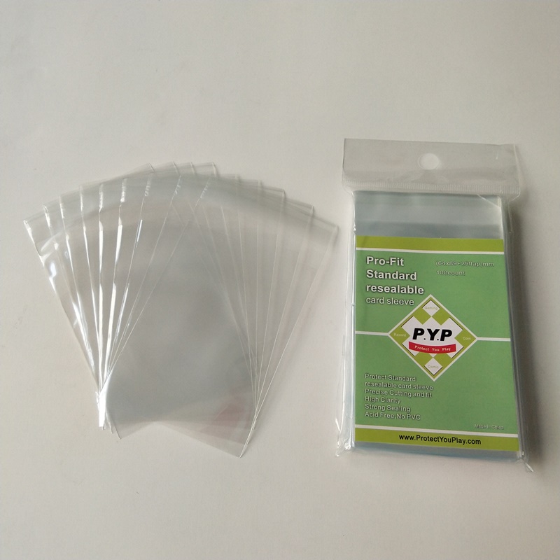 Funda de tarjeta estándar resellable Crystal Clear Pro-fit 63.5x88mm Juego de mesa