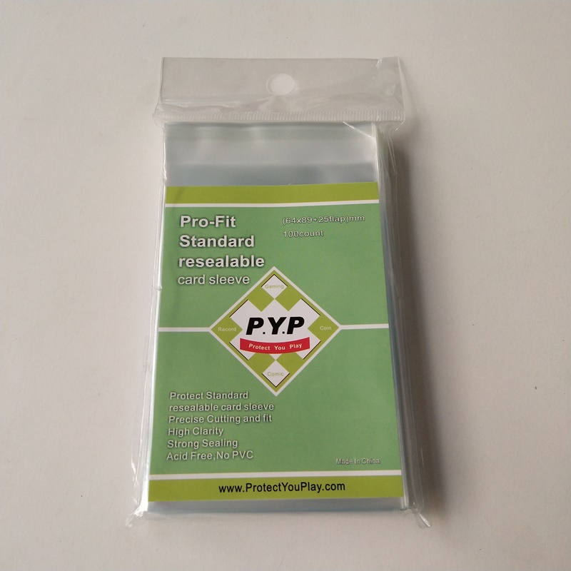 Funda de tarjeta estándar resellable Crystal Clear Pro-fit 63.5x88mm Juego de mesa