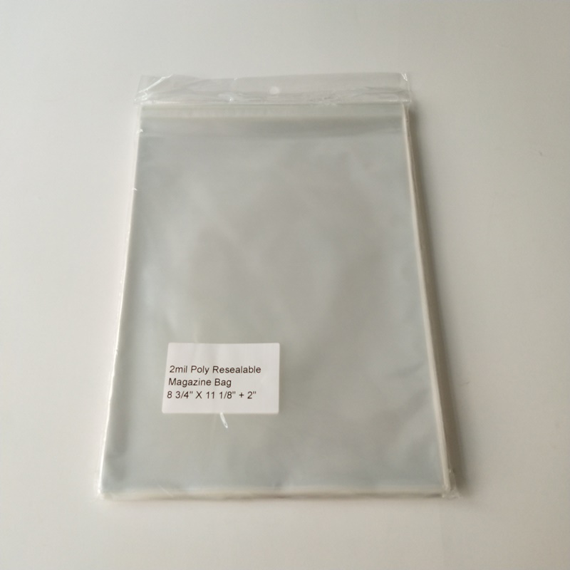 Crystal Clear 2mil Poly Resealable Magazine Bag
