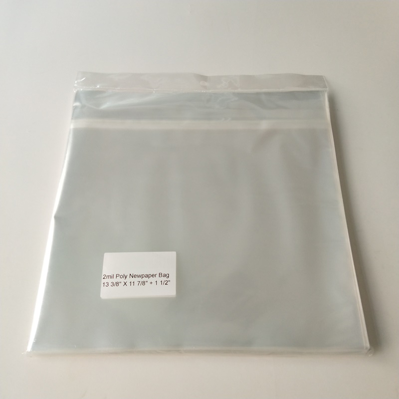Crystal Clear 2mil Poly Bolsa de periódico