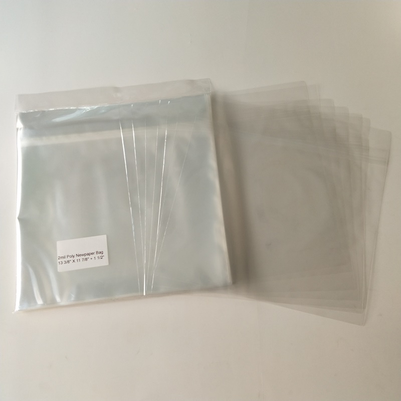 Crystal Clear 2mil Poly Bolsa de periódico