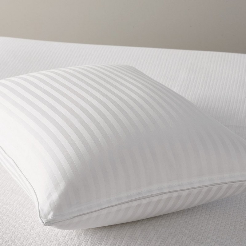 90% almohadas de pato blanco con tela de rayas de damasco de 1 cm