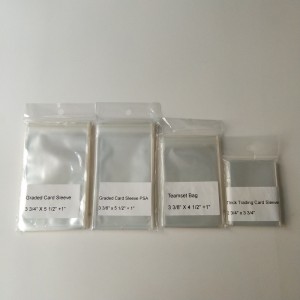 Mangas de tarjeta graduadas de polipropileno de plástico transparente de 2 mil