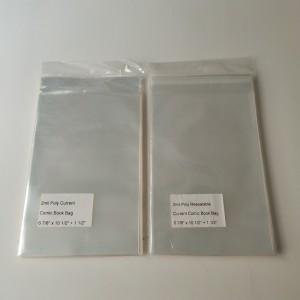 2mil bolsa de cómic actual con cierre de polietileno