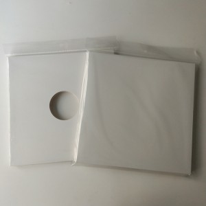12 Cartón de color blanco LP / Tapa de registro Sin agujero