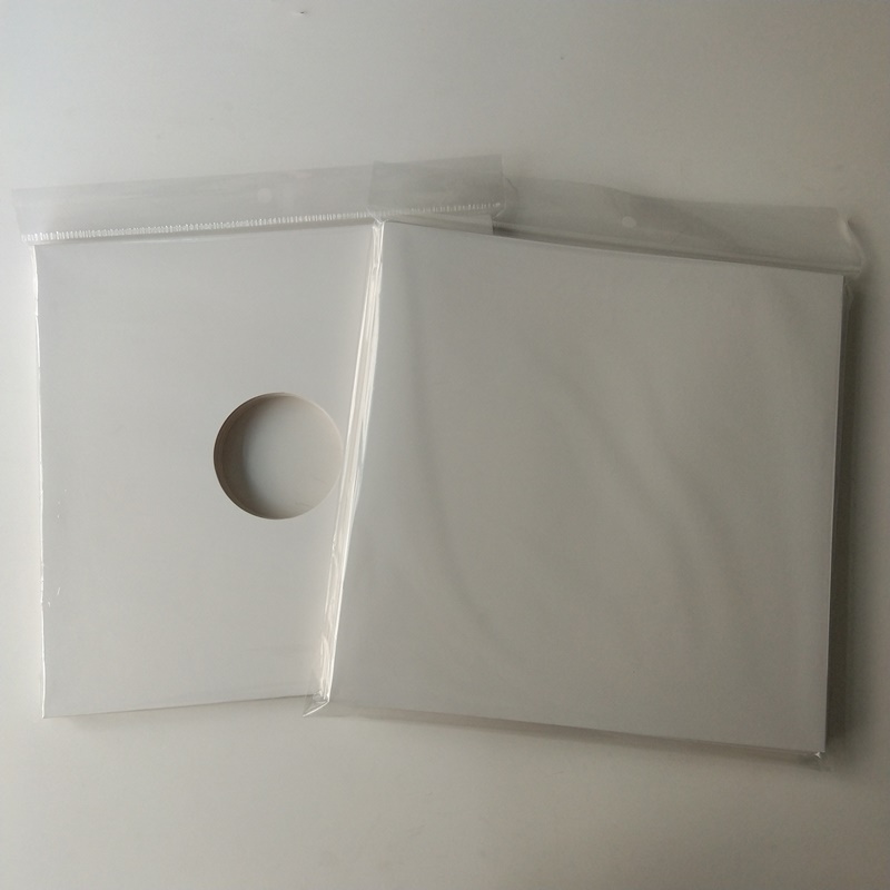 12 Cartón de color blanco LP / Tapa de registro Sin agujero