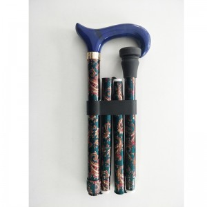 bastón plegable de aluminio para asistencia sanitaria con impresión completa