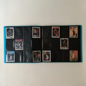 Álbum de cartera de coleccionista de color azul de 12 bolsillos para tarjeta de béisbol