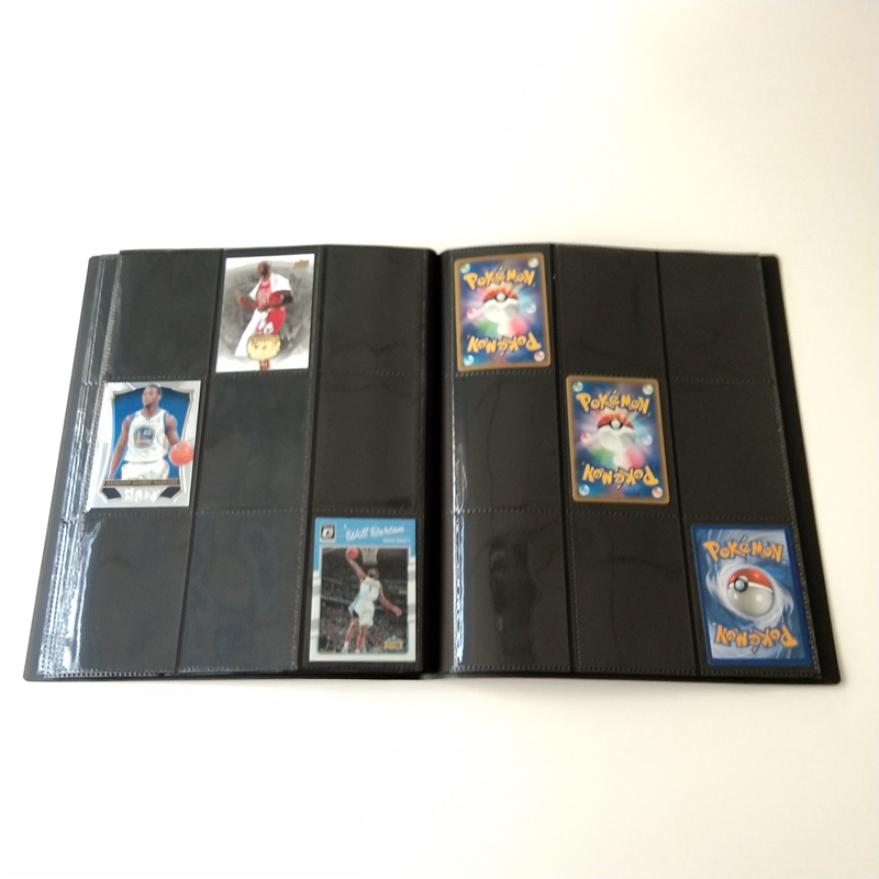Álbumes de 9 bolsillos Poly Black Collector Card Binder para tarjetas MTG / YGO / Sport