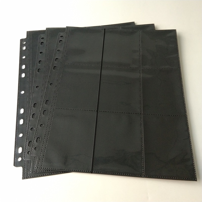 18 páginas de álbum de tarjetas de coleccionista de bolsillo para tarjetas deportivas MTG YGO con forro no tejido amarillo