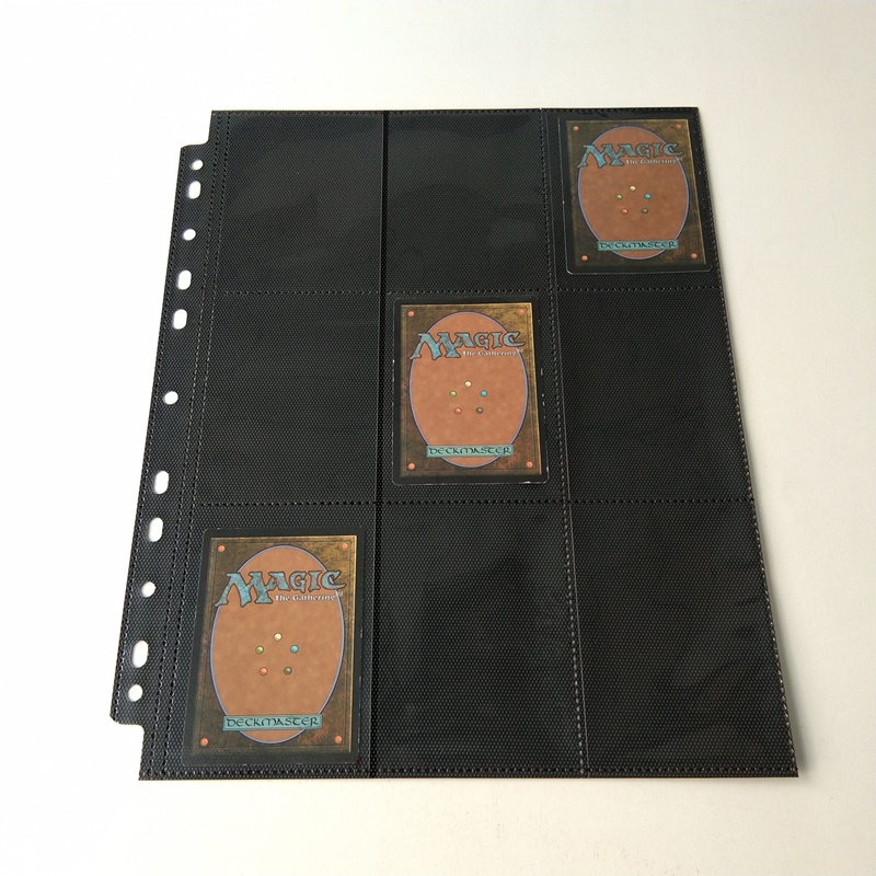18 páginas de álbum de tarjetas de coleccionista de bolsillo para tarjetas deportivas MTG YGO con forro no tejido amarillo