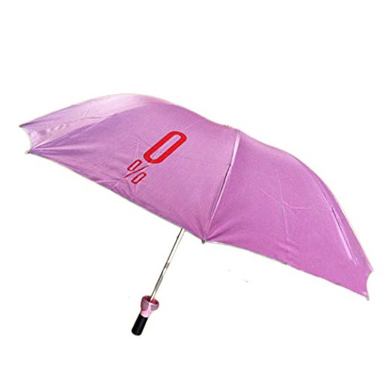 Sombrilla negra con logo impreso 21 pulgadas paraguas plegable manual de 3 pliegues para niños