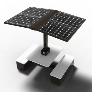 Mesa de picnic inteligente Fábrica de banco con energía solar en China