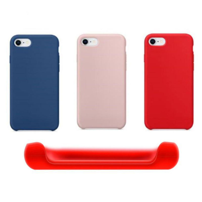 Estuche de teléfono de microfibra suave de silicona líquida para iPhone Xs