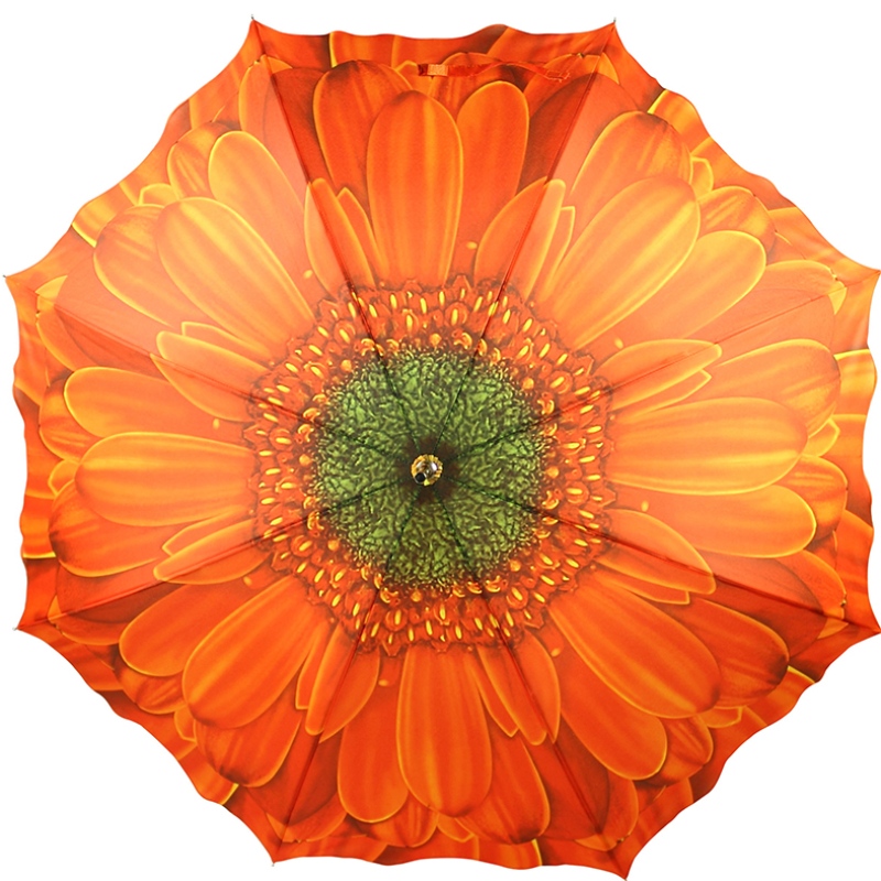 2019 regalos de empresa de tamaño de 23 pulgadas diseño de cutom forma de flor paraguas striaght