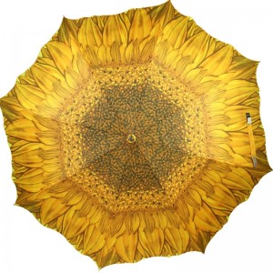 Venta al por mayor de alta calidad de la tienda que anuncia el paraguas recto de la forma de la flor al aire libre