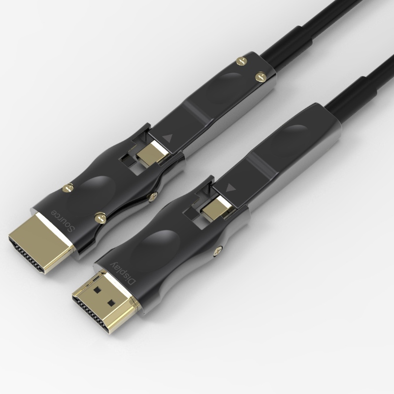 Conector desmontable YUV 4: 4: 4 18.2 Gbps Cable 3D 4k 60HZ Cable de fibra óptica Hdmi