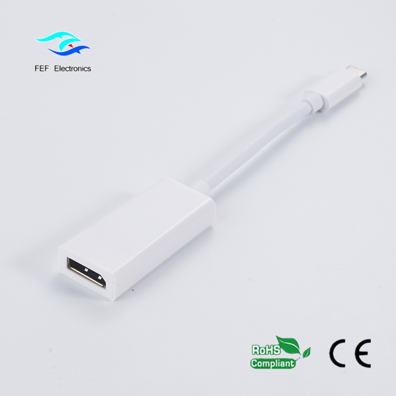 USB TYPE C a Displayport hembra ABS carcasa Código: FEF-USBIC-004A