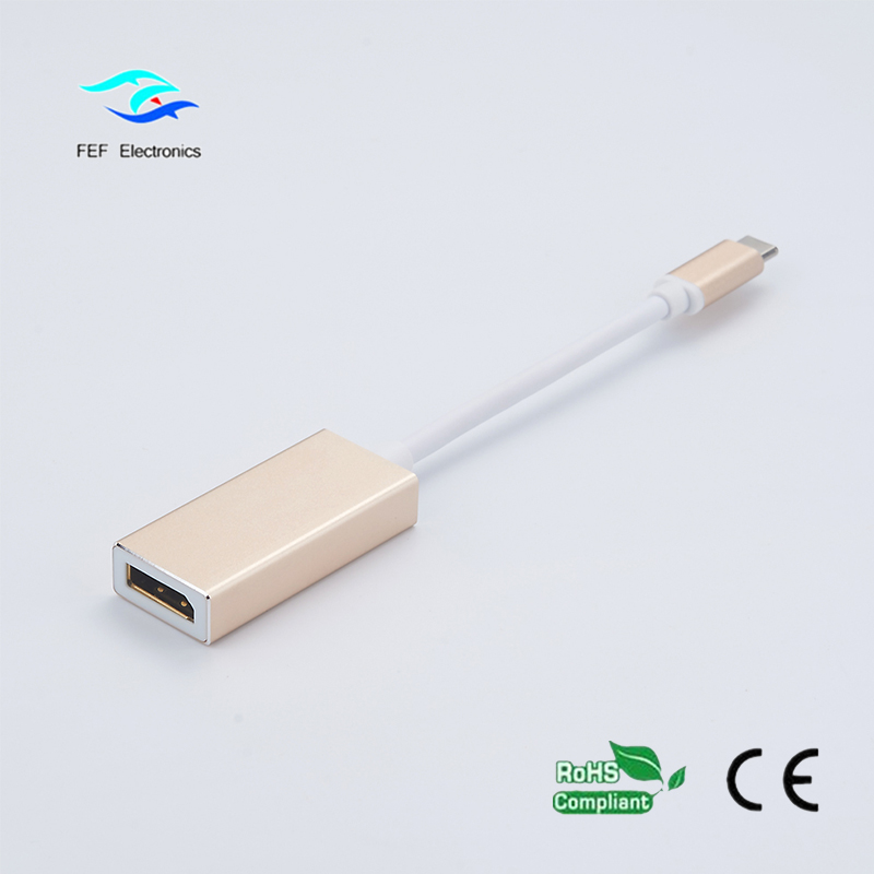 USB TYPE C a Displayport hembra ABS carcasa Código: FEF-USBIC-004A