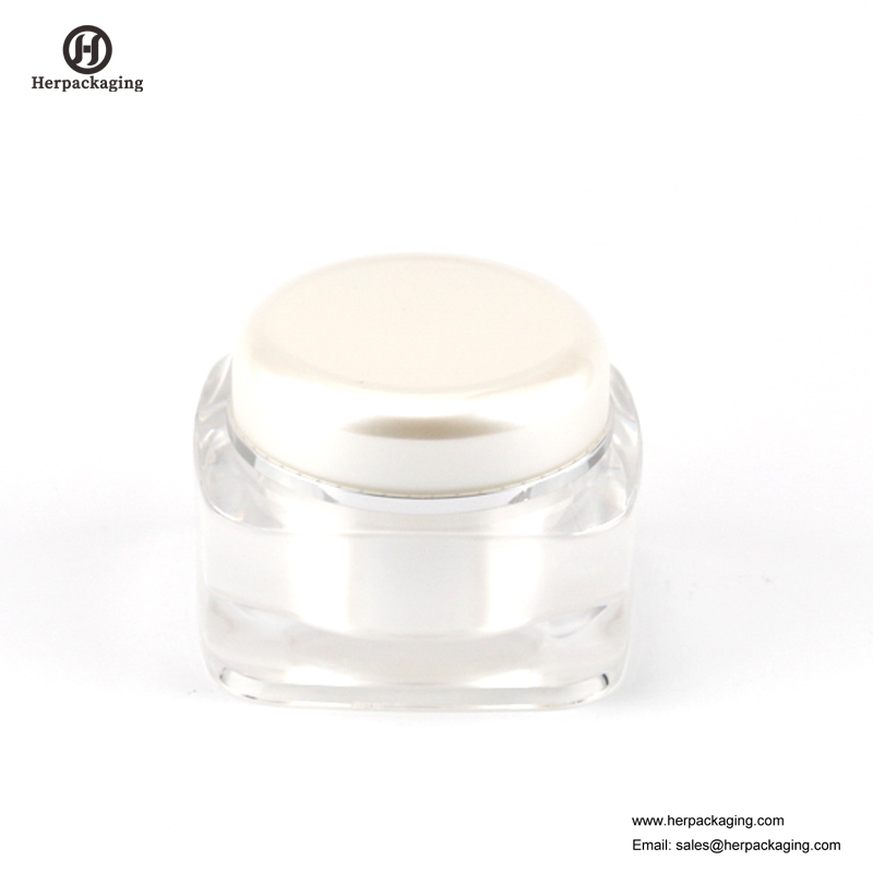 HXL221 tarro cosmético acrílico vacío redondo de lujo